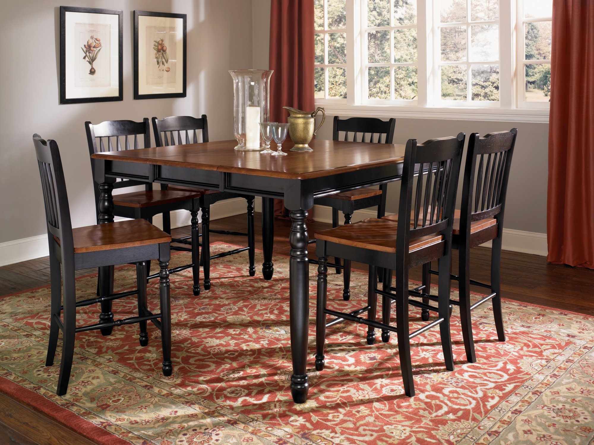 A America British Isles Antique Black Oak Dining Collection British Isles Antique Black Oak