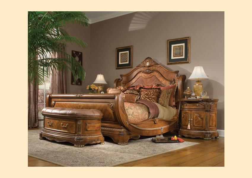 Michael amini sale sleigh bed