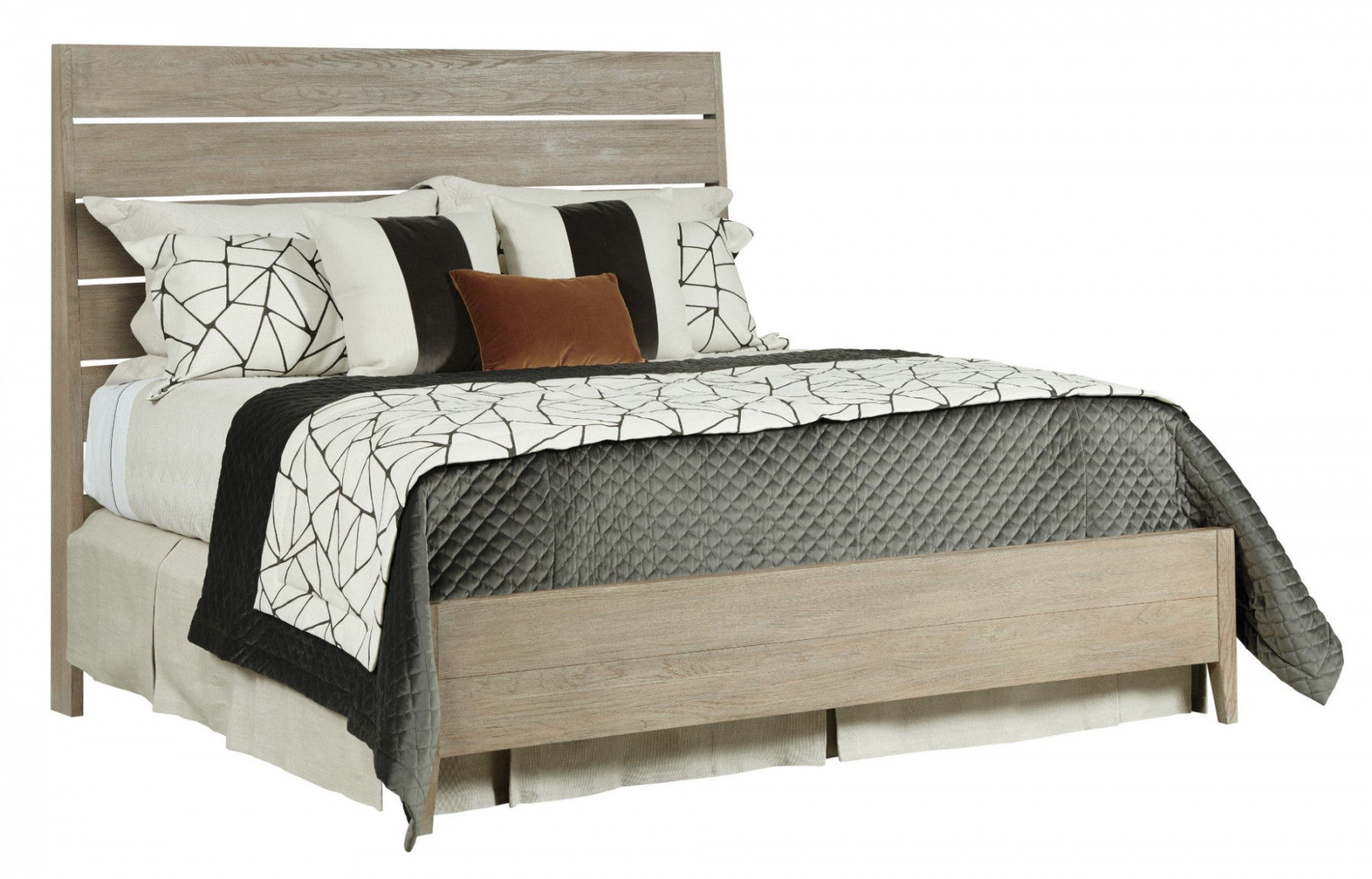 Incline Oak Queen Medium Footboard Bed - Symmetry Bedroom - Symmetry - Kincaid - Shop by Brand