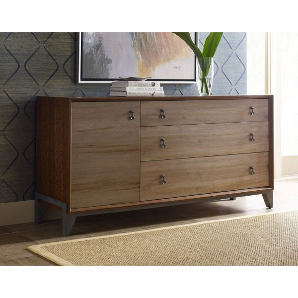 Nouveau Maple Dresser Modern Synergy Bedroom to Moderately