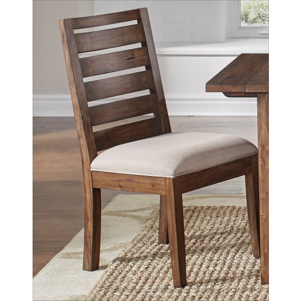 Ladderback Upholstered Seat Side Chair Anacortes Dining Solid Wood Dining Furniture 100 Solid Wood Shop by Style Color