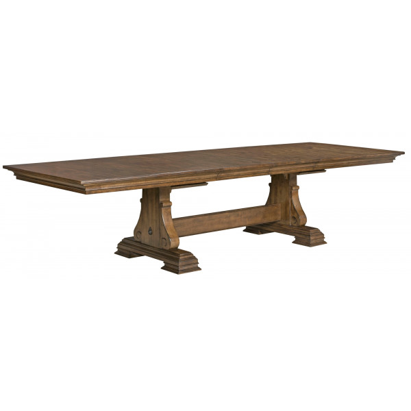 Kincaid Portolone Rectangular Trestle Table w/ Two 20" Leaves 95054P