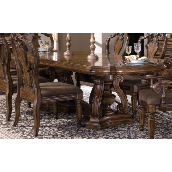 Pulaski San Mateo Double Pedestal Table 662242 662243