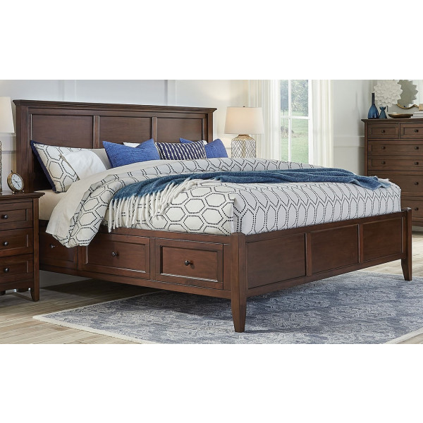 A America Westlake Cherry Brown King Storage Bed WSLCB5191
