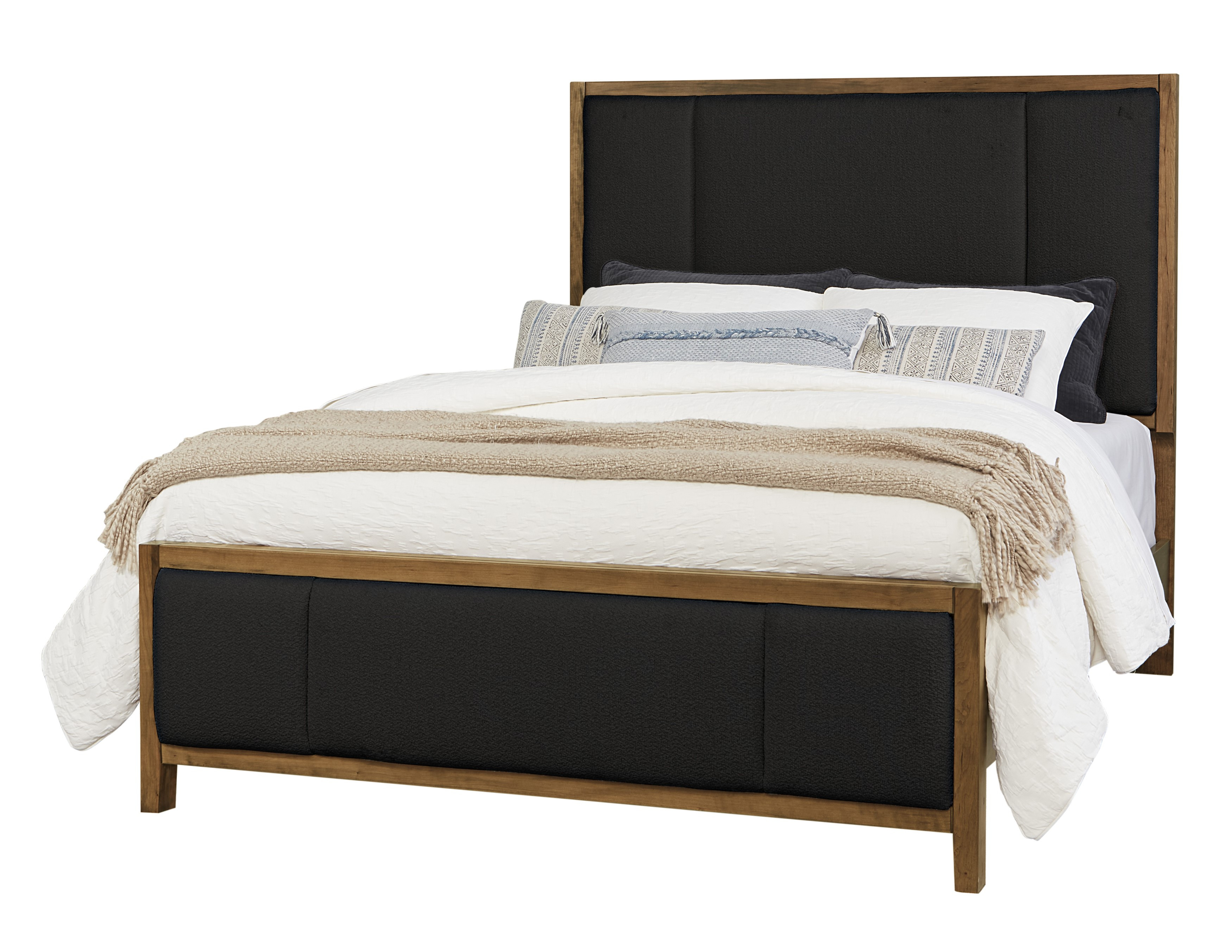 Queen Erin's Upholstered Bed - Black Fab