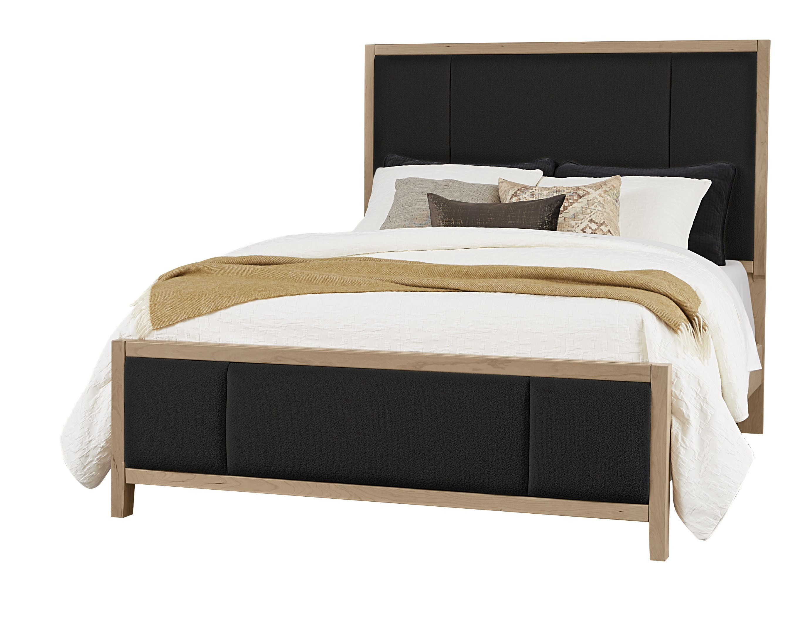 Queen Erin's Upholstered Bed - Black Fab