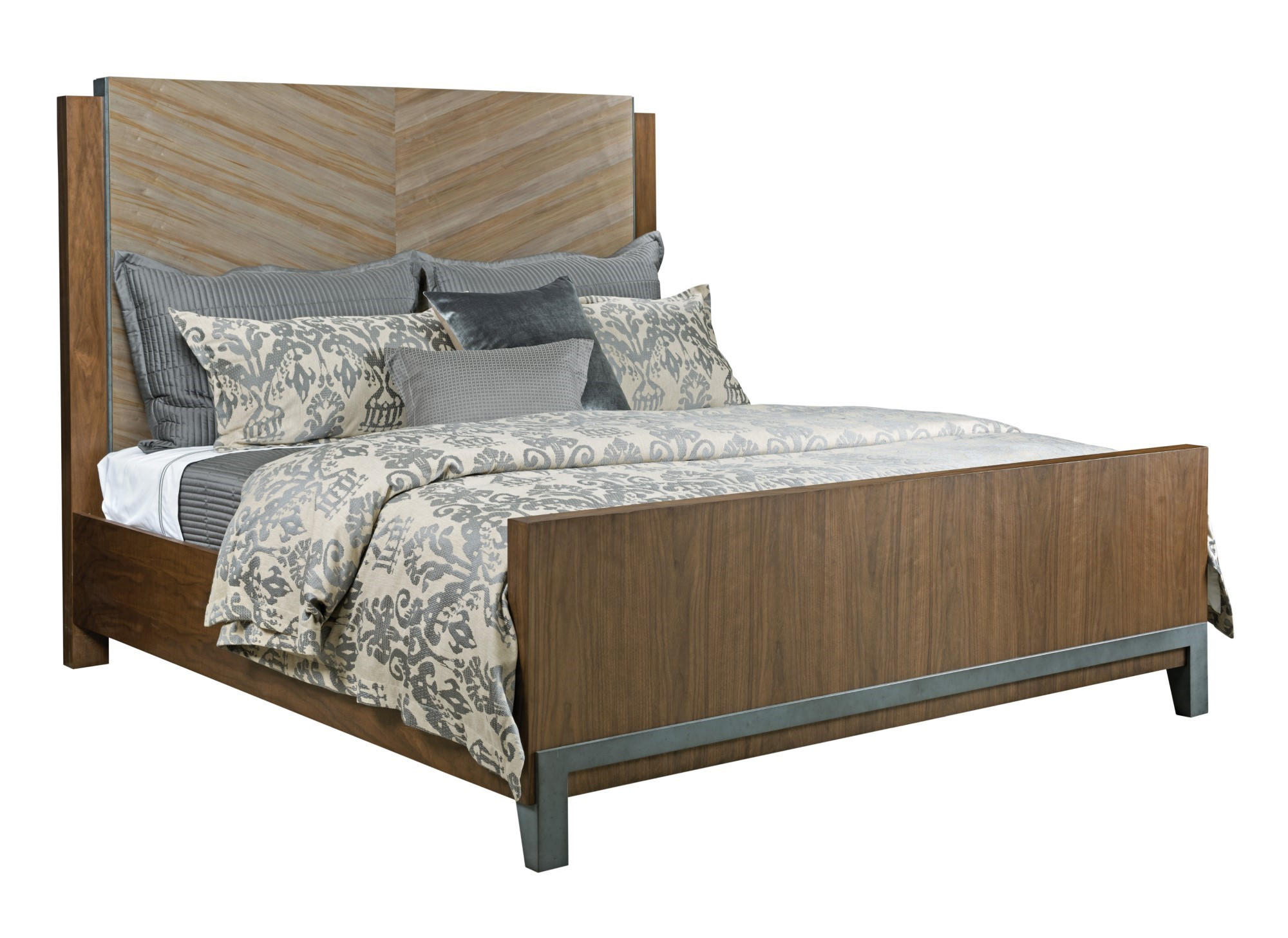 Chevron Maple King Bed Modern Synergy Bedroom Modern Synergy