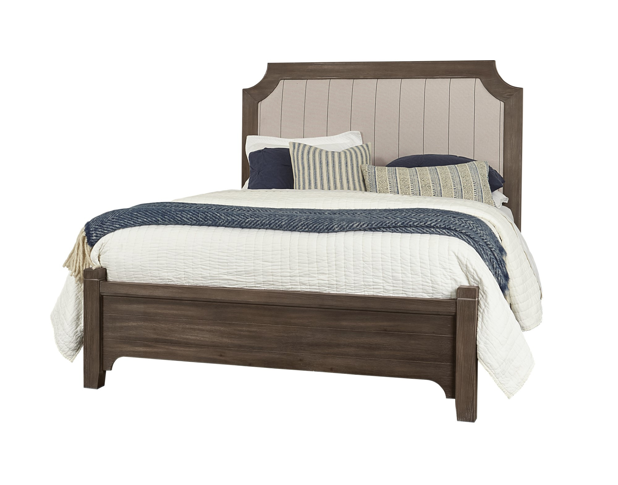 Queen Upholstered Bed W/ Low Profile Footboard