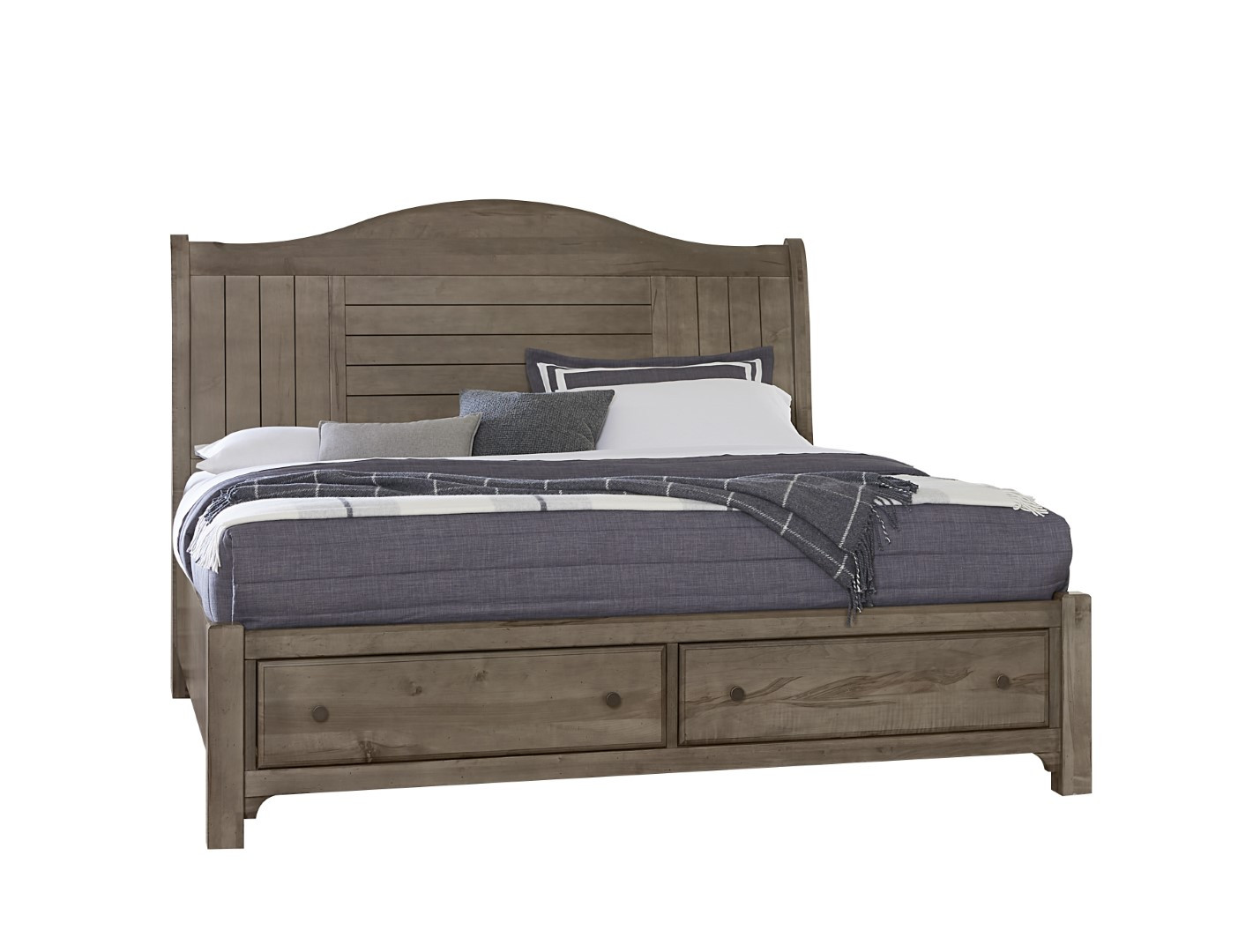 King Sleigh Bed with storage footboard