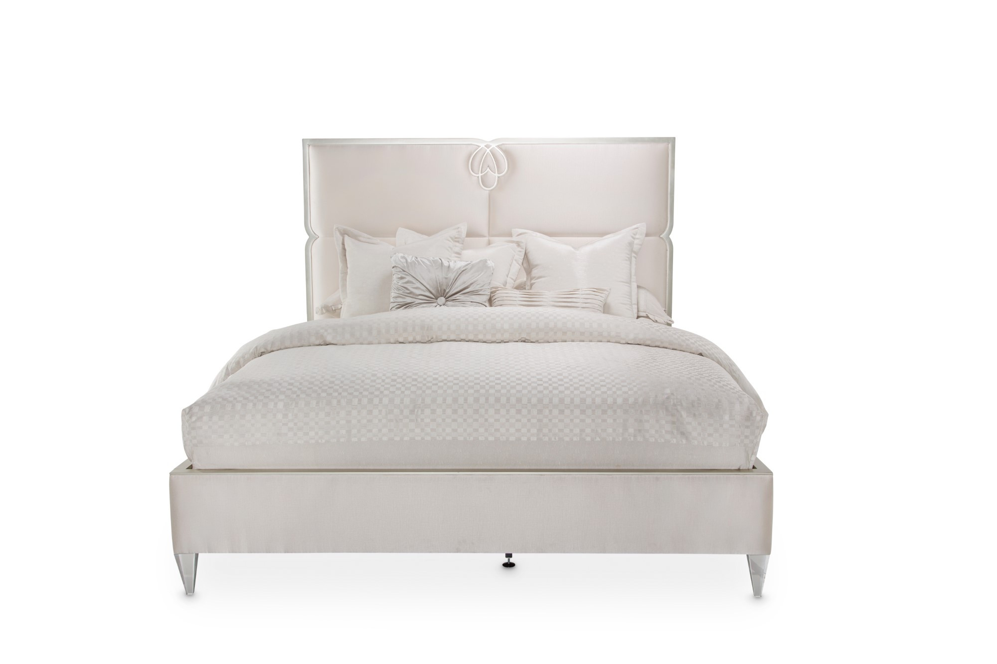 Queen Upholstered Quad Panel Bed