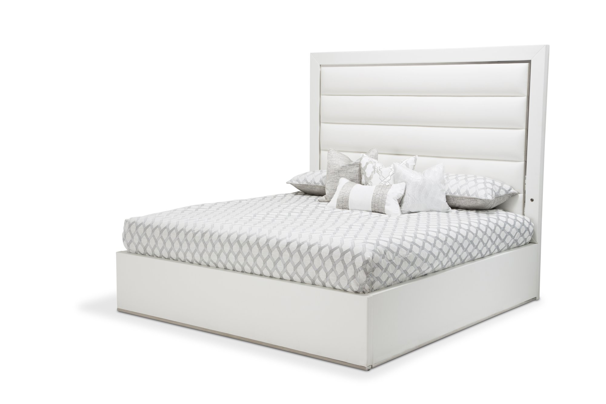 Cal King Upholstered Panel Bed