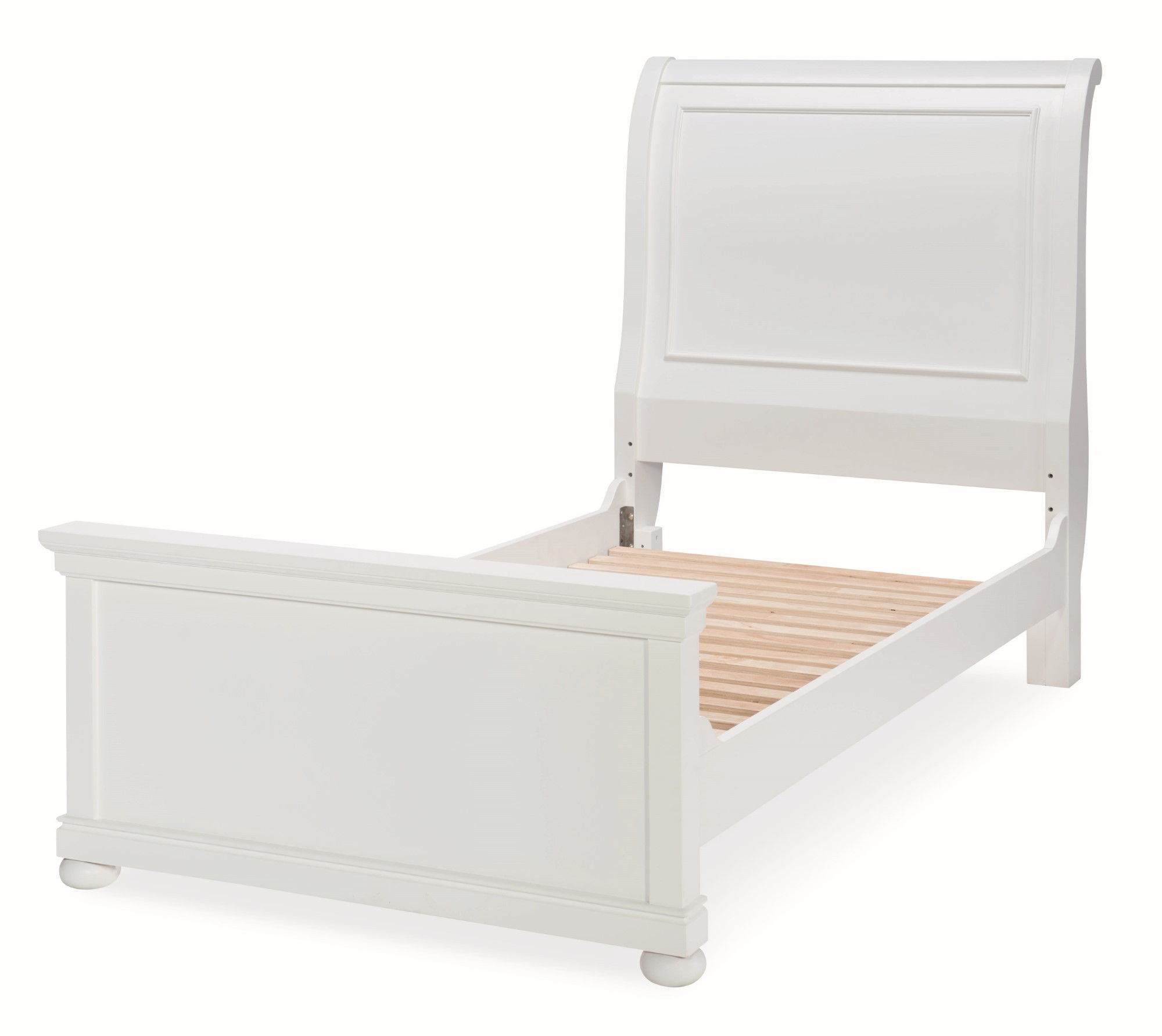 Twin Sleigh Bed Canterbury Natural White Legacy Kids Shop by