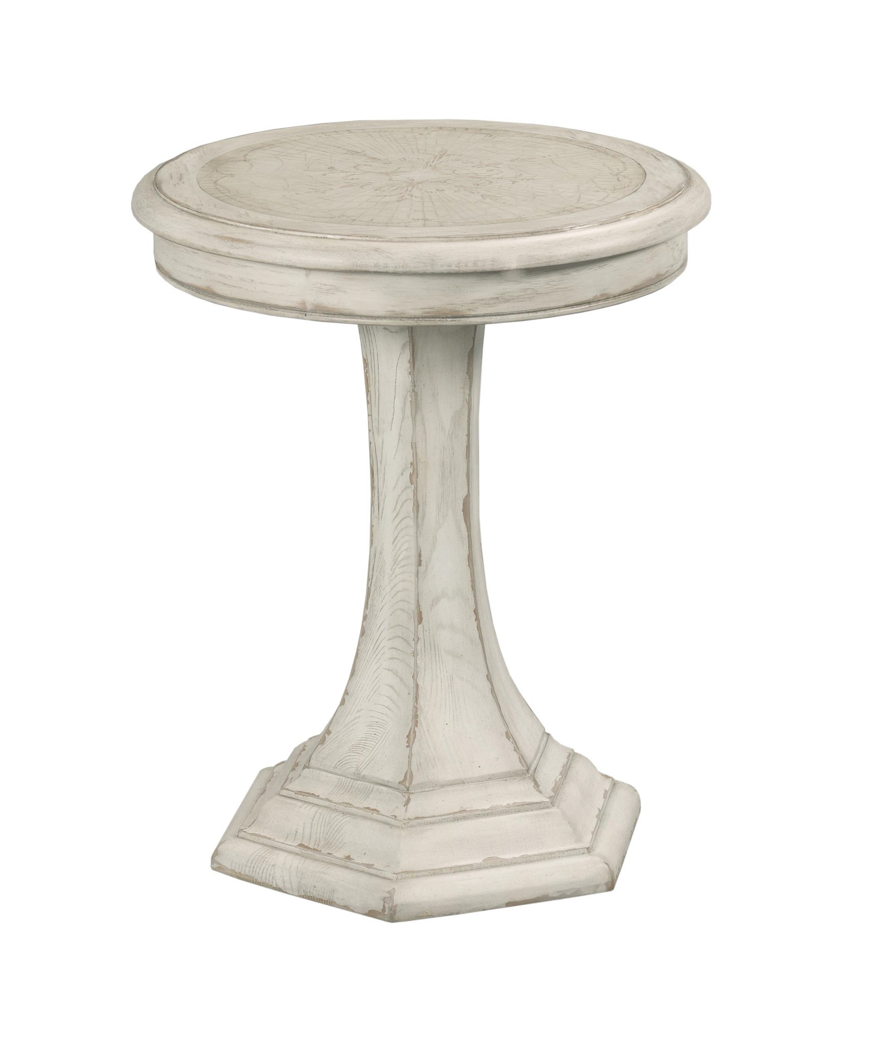 CIVETTE ROUND END TABLE - CREME