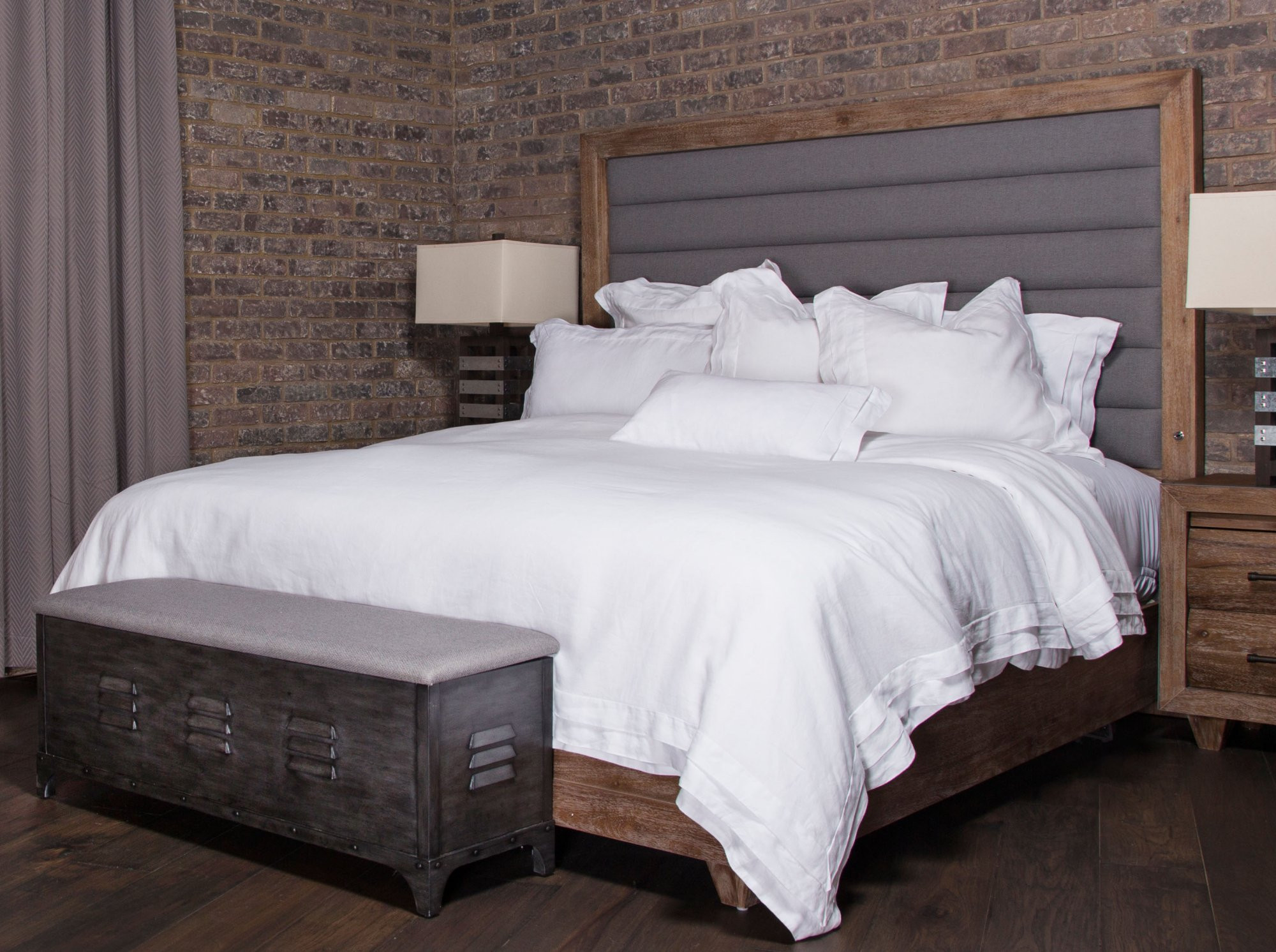 Queen Channel Tufted Panel Bed