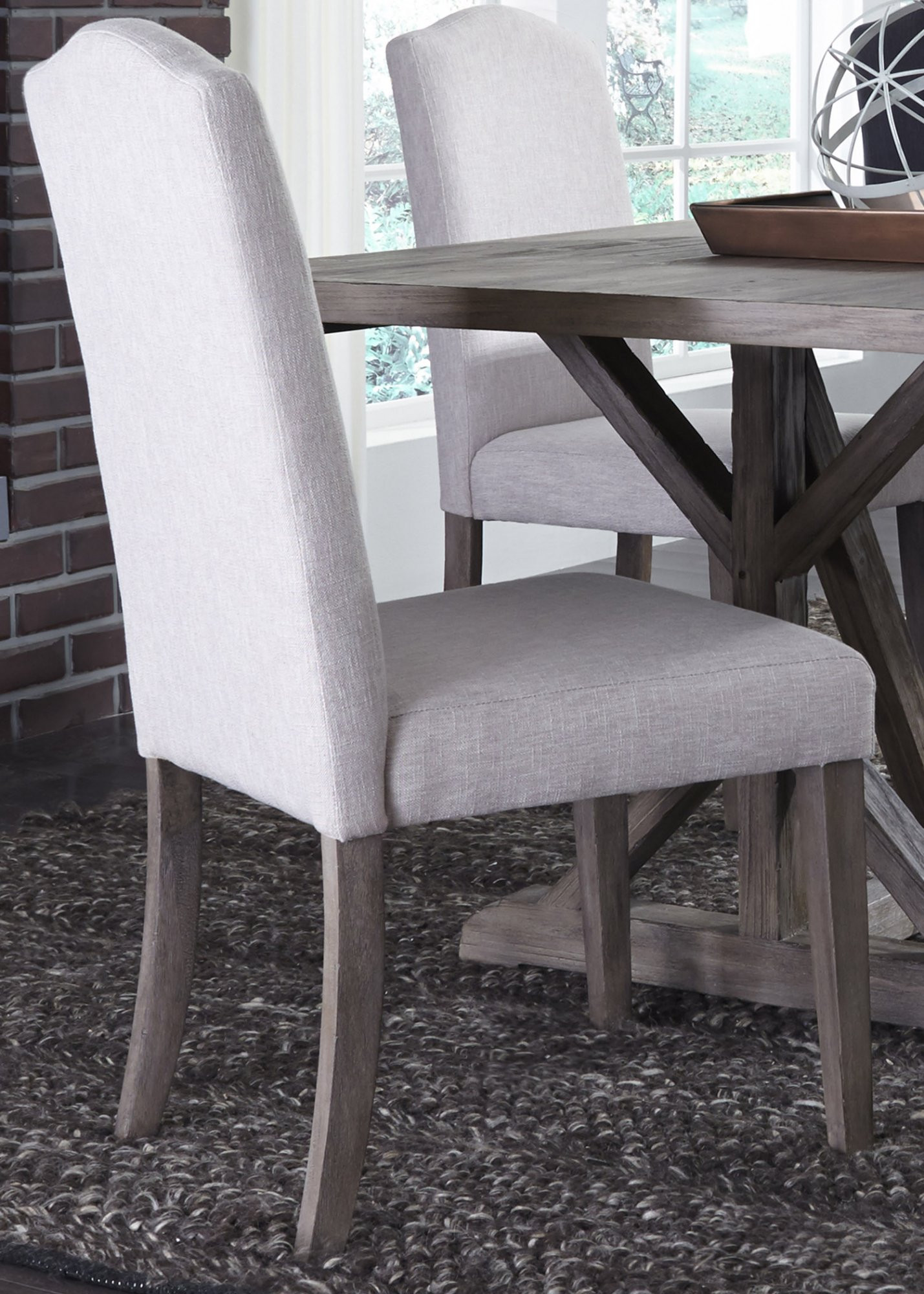 Upholstered Side Chair-Tan