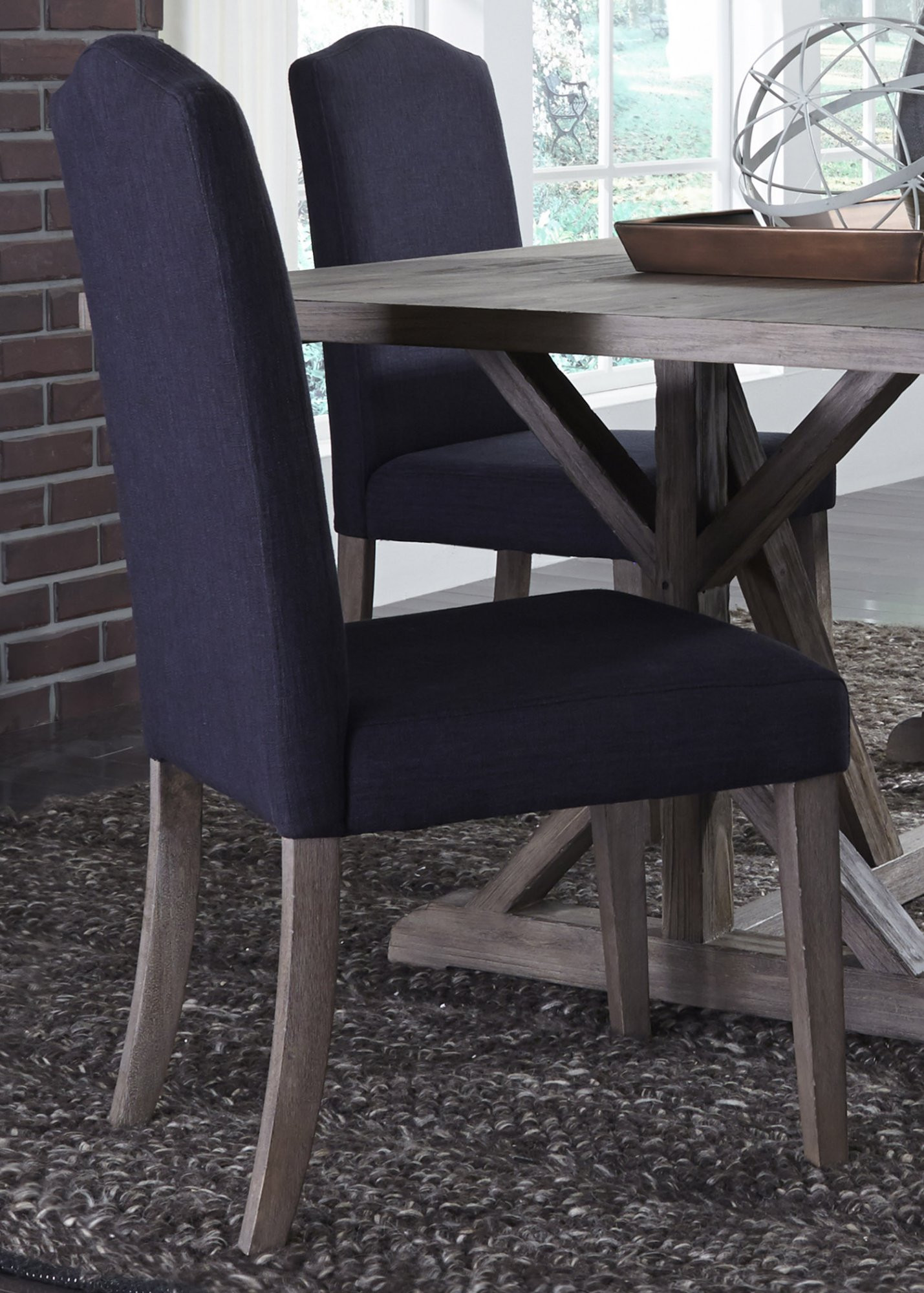 Upholstered Side Chair-Charcoal