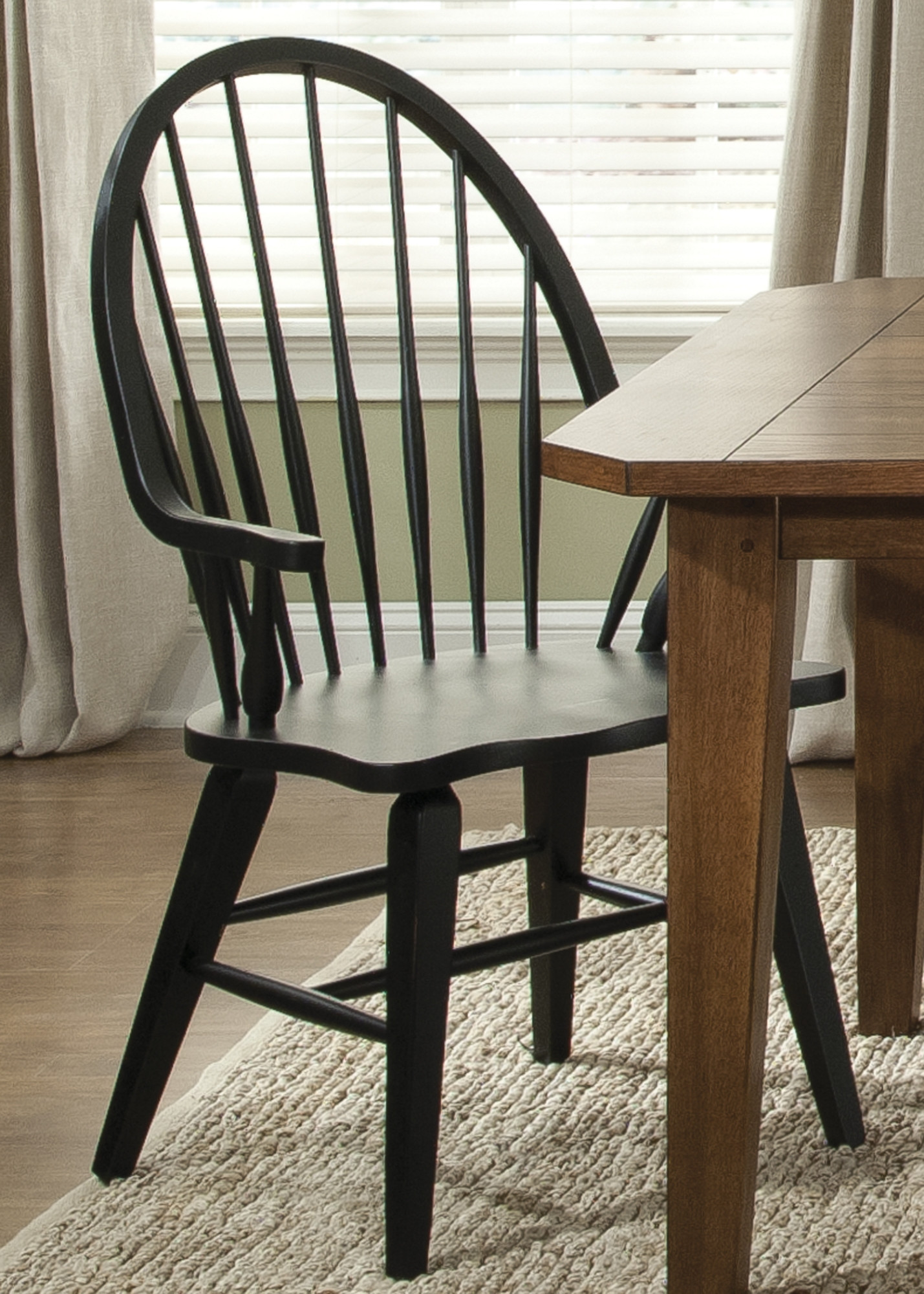 Black wooden windsor chairs deals