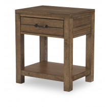 Open Night Stand (1 Drawer, Open Shelf, Motion Light & USB Kit)