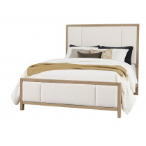 King Erin's Upholstered Bed - White Fab