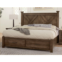 Queen X Bed W/ Storage Footboard