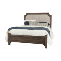 King Upholstered Bed W/ Low Profile Footboard