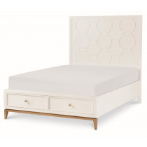 Full Panel Bed w/Storage Footboard