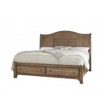 King Sleigh Bed with Storage Footboard