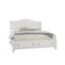 King Sleigh Bed with storage footboard