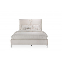 Queen Upholstered Quad Panel Bed