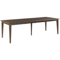 80 Inch Rectangular Leg Table Mocha w/ 20" leaf