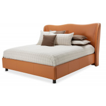 Queen Upholstered Wing Bed