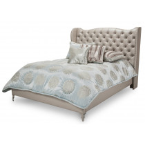 Queen Upholstered Platform Bed-Frost