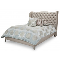 King Upholstered Platform Bed-Frost