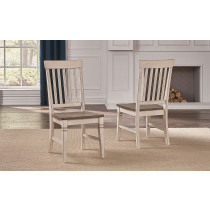 Slatback Chair with Wood Seat