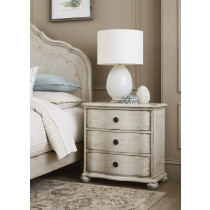 HELEN THREE DRAWER NIGHTSTAND-CRÈME