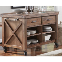 Kitchen Island w/Wood Top