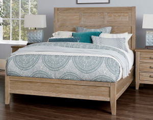 King Louvered Bed with Low Profile Footboard