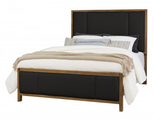 Queen Erin's Upholstered Bed - Black Fab