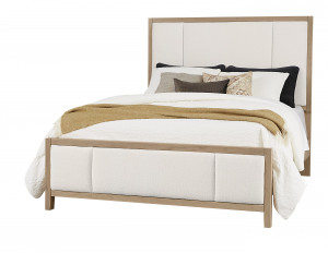 Queen Erin's Upholstered Bed - White Fab