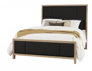 Queen Erin's Upholstered Bed - Black Fab