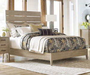Incline Oak Queen Low Footboard Bed