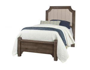 Twin Upholstered Bed W/ Low Profile Footboard