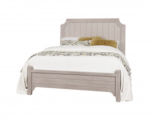 King Upholstered Bed W/ Low Profile Footboard