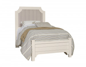 Twin Upholstered Bed W/ Low Profile Footboard