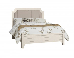 King Upholstered Bed W/ Low Profile Footboard