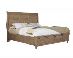 King Sleigh Storage Bed