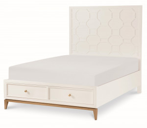 Full Panel Bed w/Storage Footboard