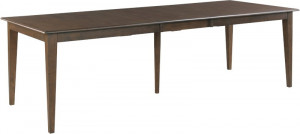 80 Inch Rectangular Leg Table Mocha w/ 20" leaf