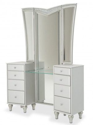 Upholstered Vanity w/ Mirror