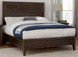 Cal King Louvered Bed with Low Profile Footboard